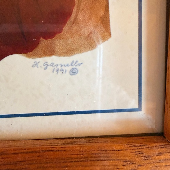 Vintage 1991 Pair of Framed Fashion Prints & frames - bow not included! - Picture 4 of 6